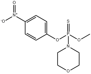 Morpholinophosphonothioic acid O-methyl O-(p-nitrophenyl) ester Struktur