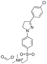 Formic acid, compd. with 2-4-3-(4-chlorophenyl)-4,5-dihydro-1H-pyrazol-1-ylphenylsulfonyl-N,N-dimethylethanamine (1:1) Struktur