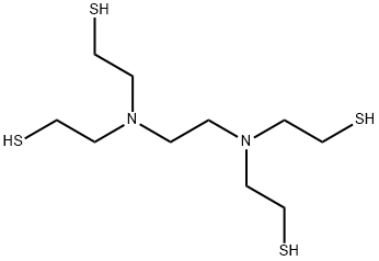 tetrakis(2-mercaptoethyl)ethylenediamine 化学構造式