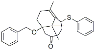 133536-28-4 1-benzyloxy-8,11,11-trimethyl-6-phenylthiobicyclo(5.3.1)undec-7-en-3-one