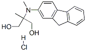2-(9H-fluoren-2-ylmethylamino)-2-methyl-propane-1,3-diol hydrochloride Struktur