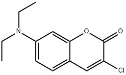 Coumarin, 3-chloro-7-diethylamino- Structure