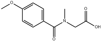 N-(4-甲氧基苯甲酰基)-N-甲基甘氨酸, 133604-65-6, 结构式