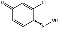 3-クロロ-4-(ヒドロキシイミノ)-2,5-シクロヘキサジエン-1-オン 化学構造式