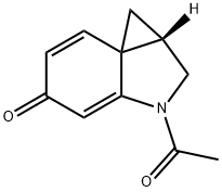 5H-Cycloprop[c]indol-5-one,  3-acetyl-1,1a,2,3-tetrahydro-,  (1aS)-  (9CI) 化学構造式