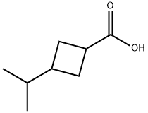 3-イソプロピルシクロブタンカルボン酸 化学構造式