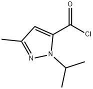 1H-Pyrazole-5-carbonyl chloride, 3-methyl-1-(1-methylethyl)- (9CI) 化学構造式