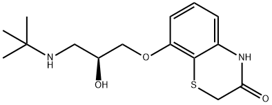 8-(3-tert-butylamino-2-hydroxypropoxy)-3,4-dihydro-3-oxo-2H-(1,4)-benzothiazine 结构式