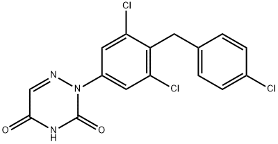 2-[3,5-Dichloro-4-[(4-chlorophenyl)Methyl]phenyl]-1,2,4-triazine-3,5(2H,4H)-dione, 133648-80-3, 结构式