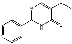 5-Methoxy-2-(4-pyridinyl)-4(3H)-pyrimidinone 化学構造式