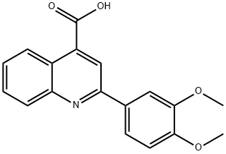 2-(3,4-ジメトキシフェニル)キノリン-4-カルボン酸 化学構造式