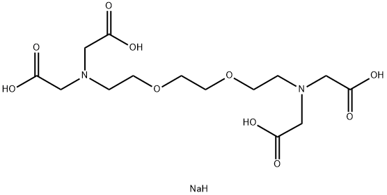 エチレングリコール-ビス(Β-アミノエチル エーテル)-N,N,N′,N′-四酢酸 四ナトリウム塩 化学構造式