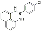 2-(4-クロロフェニル)-2,3-ジヒドロ-1H-ナフト-[1,8-DE][1,3,2]ジアザボリニン 化学構造式