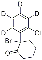 2-BroMo-2-(6-chlorophenyl-2,3,4,5-d4)-cyclohexanone 化学構造式
