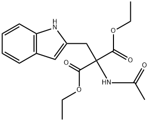 1-Acetamido(1H-indol-2-yl)methyl3-ethyl2-ethylmalonate Struktur