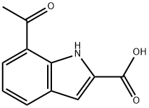 7-ACETYL-2-INDOLE CARBOXYLIC ACID Structure