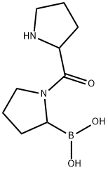 1-(2-pyrrolidinylcarbonyl)-2-pyrrolidinylboronic acid 化学構造式