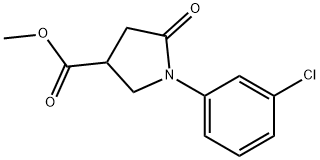 1-(3-氯苯基) -5-氧基吡咯烷 -3-羧酸甲酯,133747-67-8,结构式