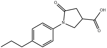 1-(4-PROPYLPHENYL)-5-OXOPYRROLIDINE-3-CARBOXYLICACID 化学構造式