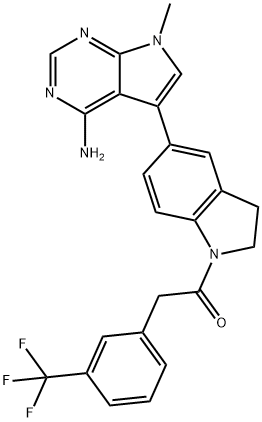 7Methyl-5-(1-{[3-(trifluoroMethyl)phenyl]acetyl}-2,3-dihydro1Hindol-5-yl)7Hpyrrolo[2,3d]pyriMidin-4-aMine price.