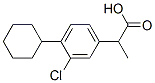 2-(3-chloro-4-cyclohexyl-phenyl)propanoic acid Structure