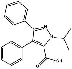 1-isopropyl-3,4-diphenyl-1H-pyrazol-5-carboxylic acid Struktur