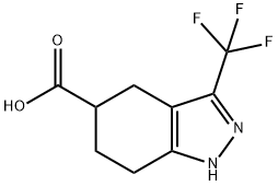 3-(trifluoroMethyl)-4,5,6,7-tetrahydro-1H-indazol-5-carboxylic acid 结构式