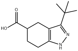 3-(1,1-二甲基乙基)-4,5,6,7-四氢-1H-吲唑-5-甲酸 结构式