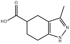 3-Methyl-4,5,6,7-tetrahydro-1H-indazol-5-carboxylic acid Struktur