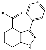 3-(pyridin-4-yl)-4,5,6,7-tetrahydro-1H-indazol-4-carboxylic acid Struktur