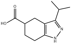 3-isopropyl-4,5,6,7-tetrahydro-1H-indazol-5-carboxylic acid 化学構造式