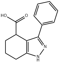 3-phenyl-4,5,6,7-tetrahydro-1H-indazol-4-carboxylic acid Struktur