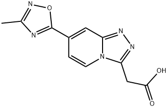 [7-(3-Methyl-1,2,4-oxadiazol-5-yl)[1,2,4]triazolo[4,3-a]pyridin-3-yl]aceticacid Struktur