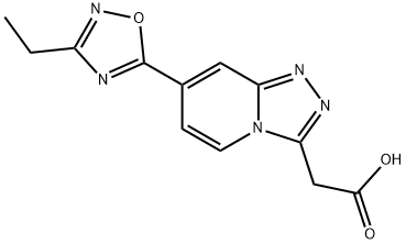 [7-(3-Ethyl-1,2,4-oxadiazol-5-yl)[1,2,4]triazolo[4,3-a]pyridin-3-yl]aceticacid 结构式
