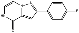 2-(4-FLUORO)-PHENYLPYRAZOLO[1,5-A]PYRAZIN-4(5H)-ONE Struktur