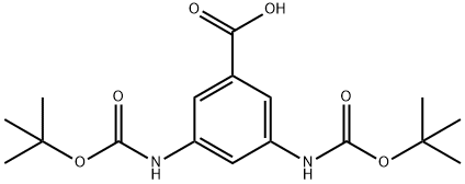 3,5-双-BOC-氨基苯甲酸 结构式