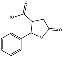 TETRAHYDRO-5-OXO-2-PHENYLFURAN-3-CARBOXYLIC ACID 化学構造式