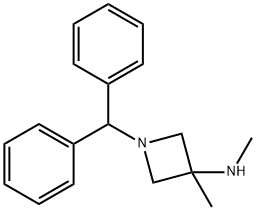 1-(DIPHENYLMETHYL)-N,3-DIMETHYL-3-AZETIDINAMINE 化学構造式