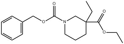 Ethyl 1-Cbz-3-ethylpiperidine-3-carboxylate Struktur