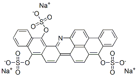 蒽并[2,1,9-MNA]萘并[2,3-H]吖啶-5,10,15-三醇三(硫酸氢)酯三钠盐 结构式