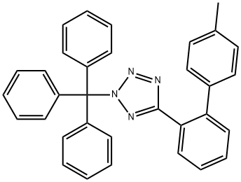 5-(4'-methyl-[1,1'-biphenyl]-2-yl)-2-trityl-2H-tetrazole Struktur