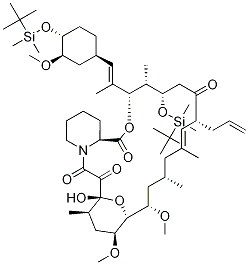 24,32-Bis-O-(tert-butyldimethylsilyl)-FK-506 结构式