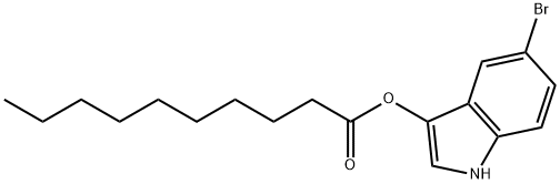 癸酸 5-溴-1H-吲哚-3-酯 结构式