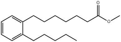 7-(o-Pentylphenyl)heptanoic acid methyl ester 结构式