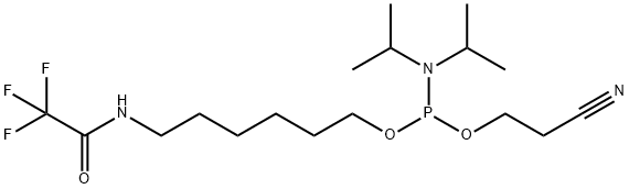 5'-AMINO-MODIFIER-C 6-TFA CEP 化学構造式