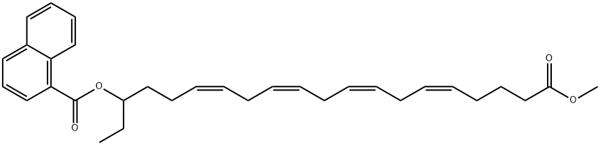 18-naphthoyl-5,8,11,14-eicosatetraenoic acid methyl ester Structure