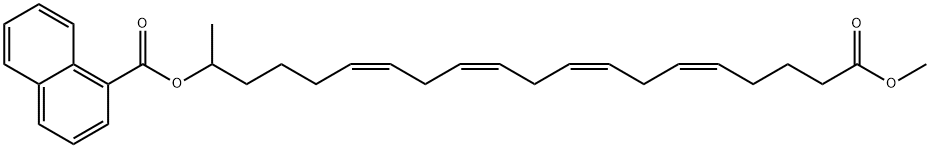 19-naphthoyl-5,8,11,14-eicosatetraenoic acid methyl ester Structure