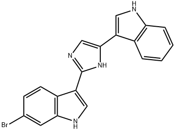 2-(6-Bromo-1H-indol-3-yl)-4-(1H-indol-3-yl)-1H-imidazole 结构式