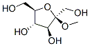 .beta.-D-Fructofuranoside, methyl 化学構造式