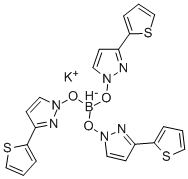 三水[3-(2-噻吩)吡唑-1-基]硼酸盐,钾盐,134030-70-9,结构式